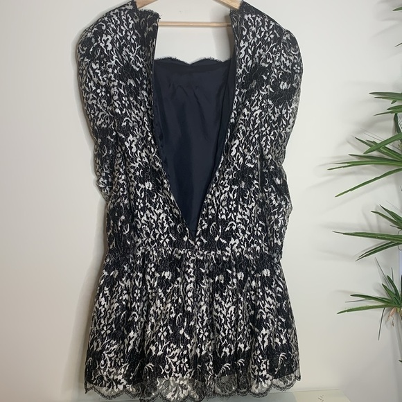 Christian Rupert Couturier Couture Embroidered Lace Drop Waist Cocktail Dress S - Picture 16 of 16